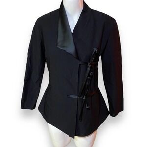 Alicia Hollen Australian Designer Blazer Black Size Tie AU 10, US 6